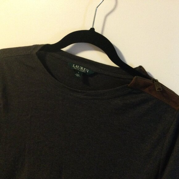 Grey & Brown Ralph Lauren Long Sleeve - Size Large - Picture 2 of 5